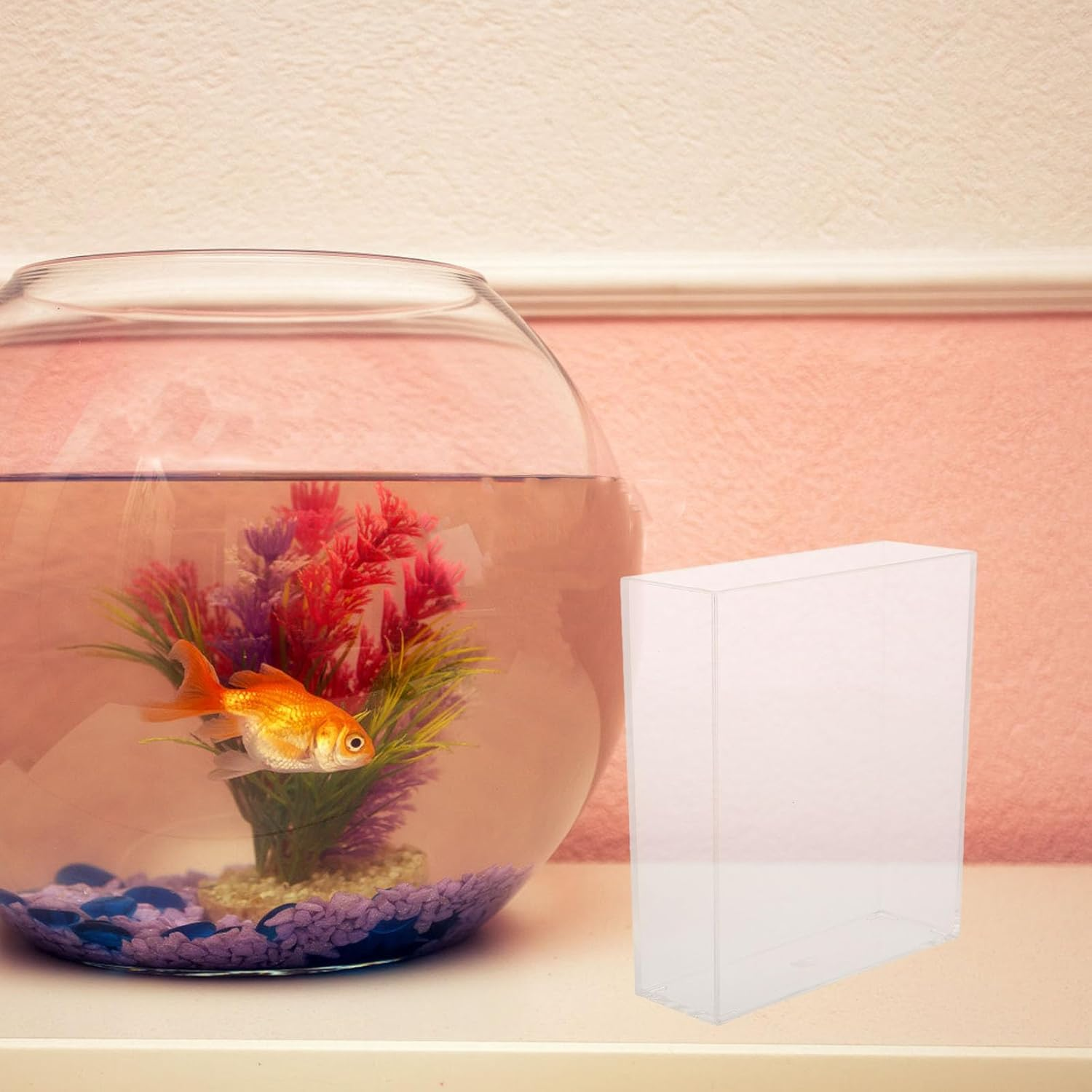 Homoyoyo Portable Clear Fish Observation Container for Small Fish Tanks and Betta Bowls for Home Use Lightweight and Easy to Carry for Safe Aquatic Pet Viewing image number 2