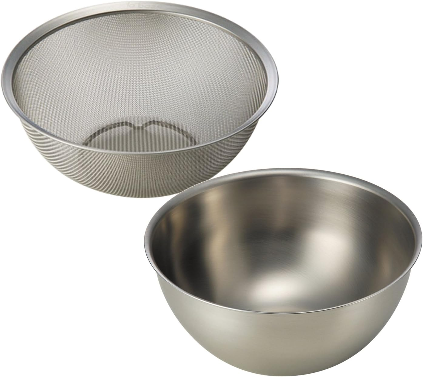 La Base LB-9354 Tsubamesanjo Stainless Steel round Colander & Bowl, Medium, 2-Piece Set, Made in Japan