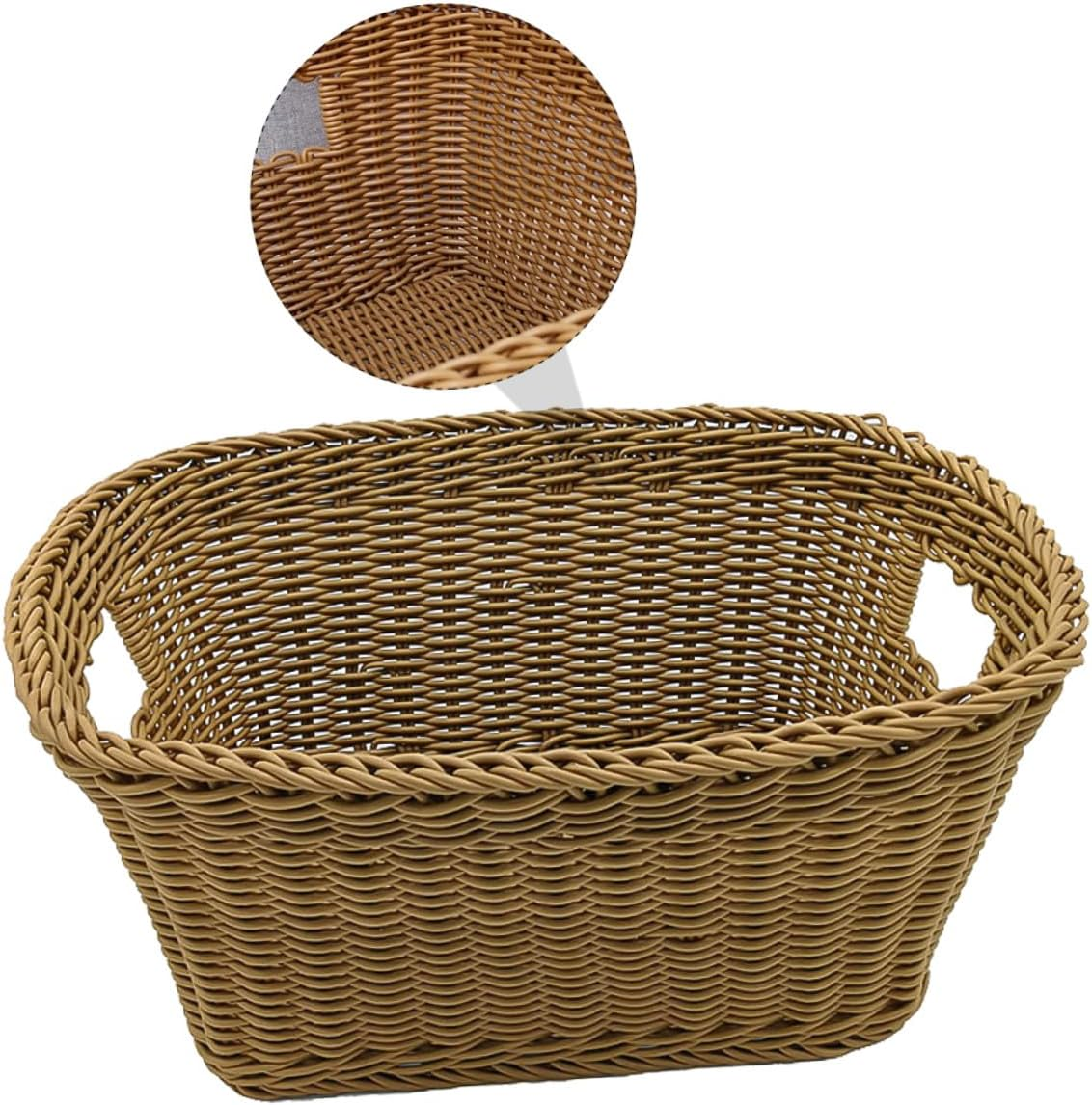 JECOMPRIS Rattan Wicker Laundry Basket 40 X 30 X 20 Storage Hamper Handle Multipurpose Decorative Basket for Clothes Bedroom image number 2