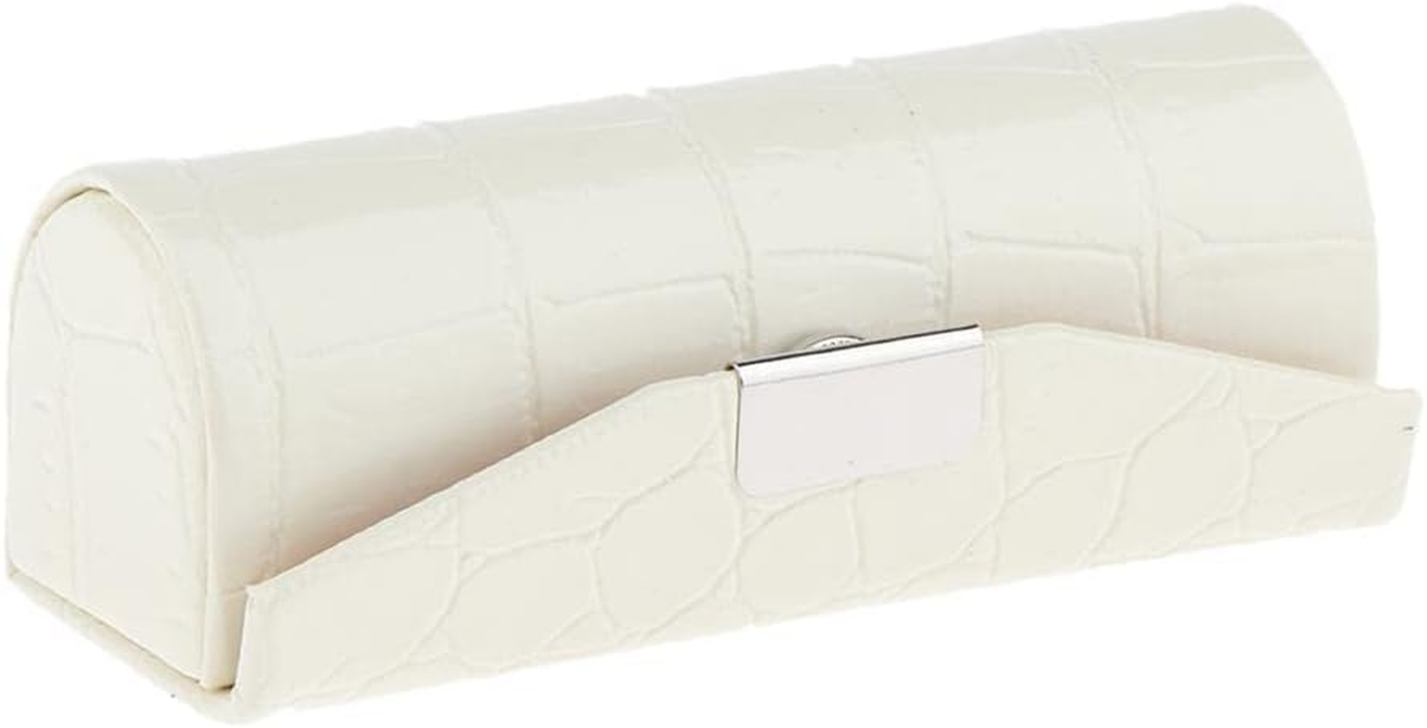 Koolsoo Leather Lipstick Case Holder Storage Box with Mirror for Purse, White - Brown image number 6