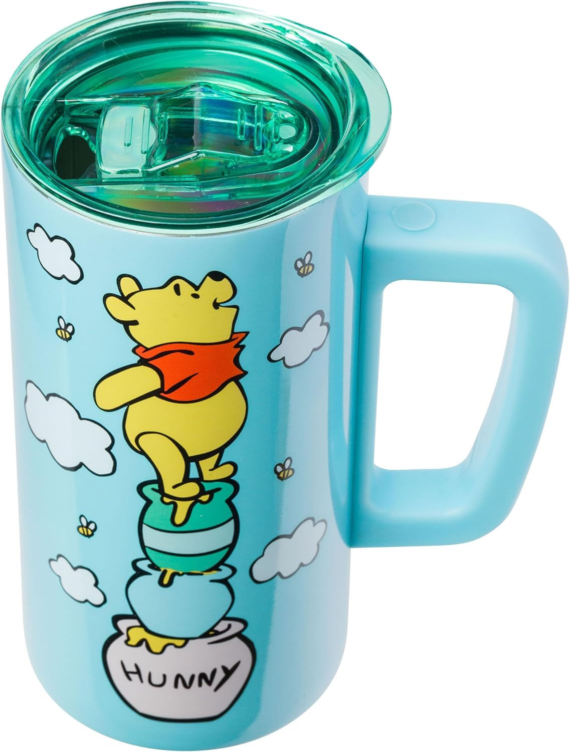 Silver Buffalo Disney Winnie the Pooh Hunny Stack Double Wall Stainless Steel Coffee Mug with Handle, 15 Ounces image number 6