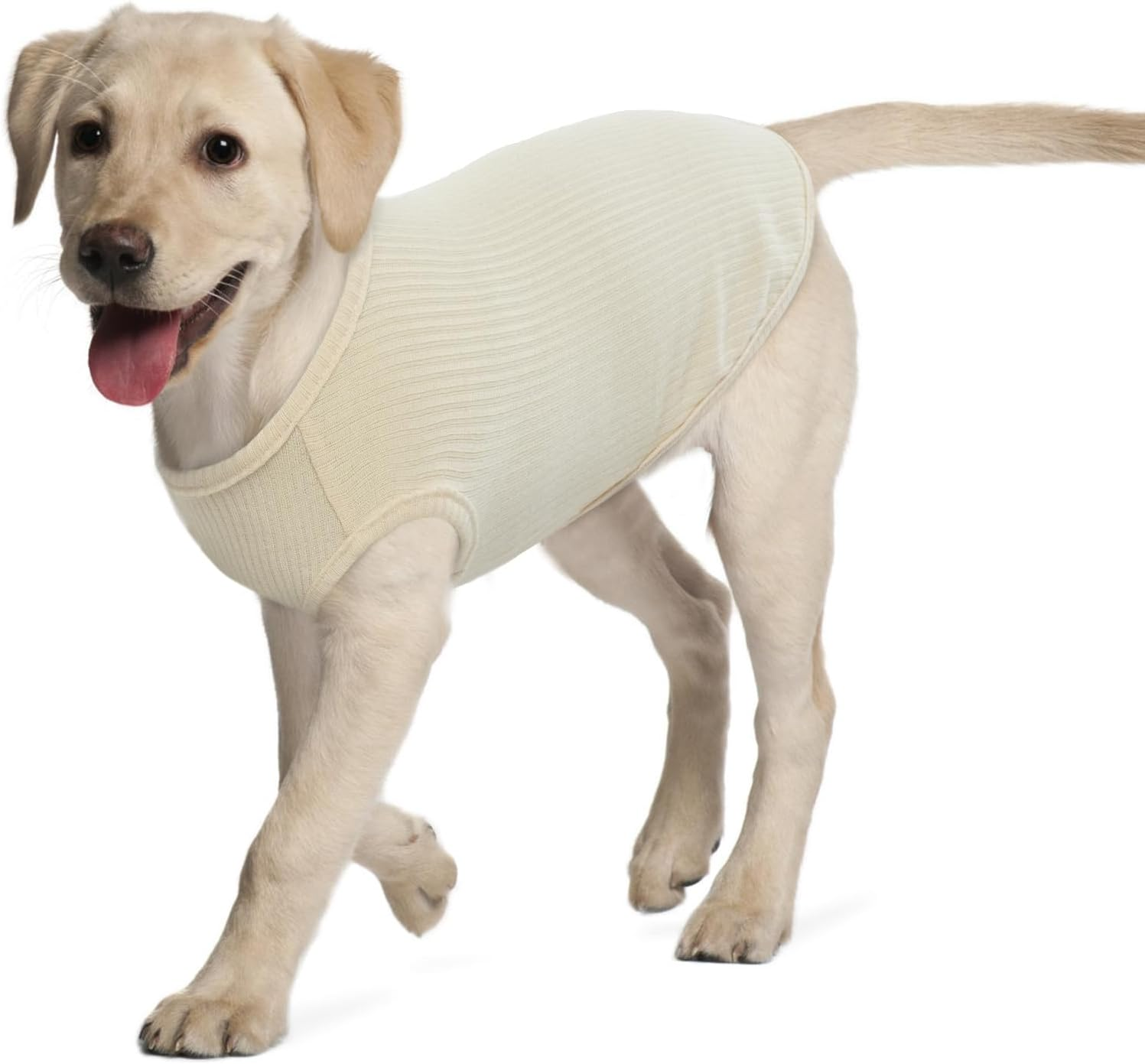 Hjumarayan Dog Jumpers Large Size - Knitted Dog Jumpers Lightweight Dog Jumper Large Dog Sweater, Striped Dog T Shirt Stretchy Dog Jumper Lightweight Vest for Medium Large Dogs (Black XXL)