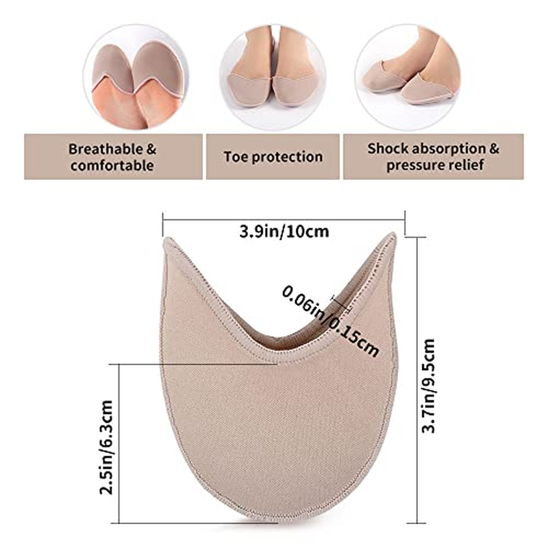 Foot Pads Protect, Toe Pouches Pads, Ouch Pouch to Protect Toe Cover for Heel, Ballet, Point Shoes (Long & Short) (Short) image number 1