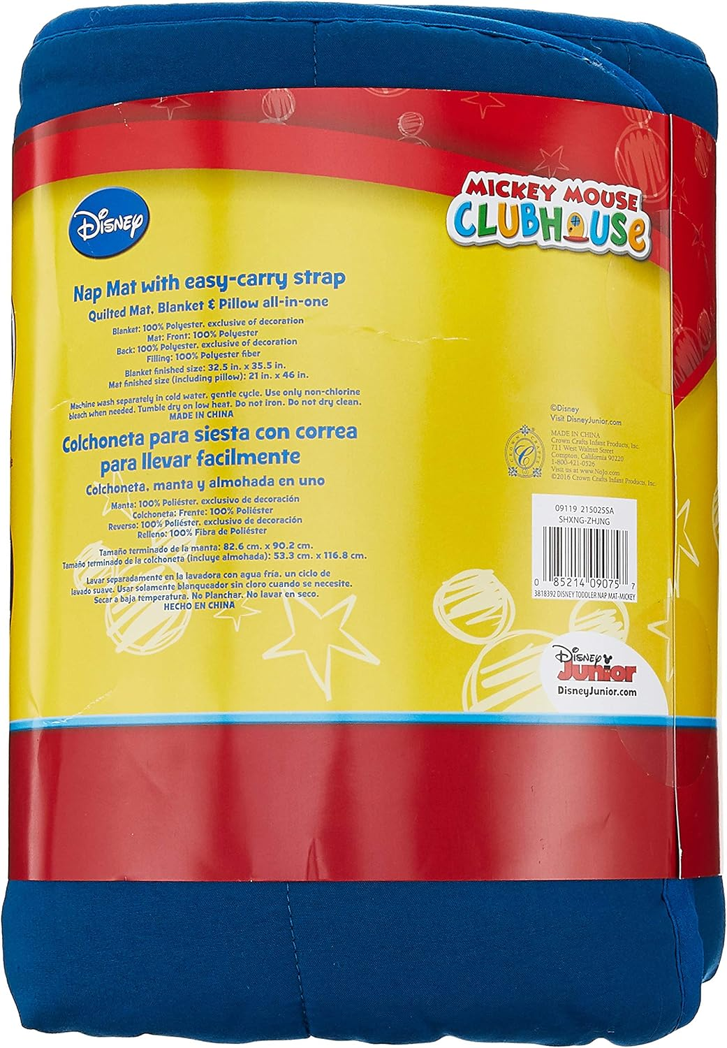 Disney Mickey'S Toddler Rolled Nap Mat, Flight Academy image number 3