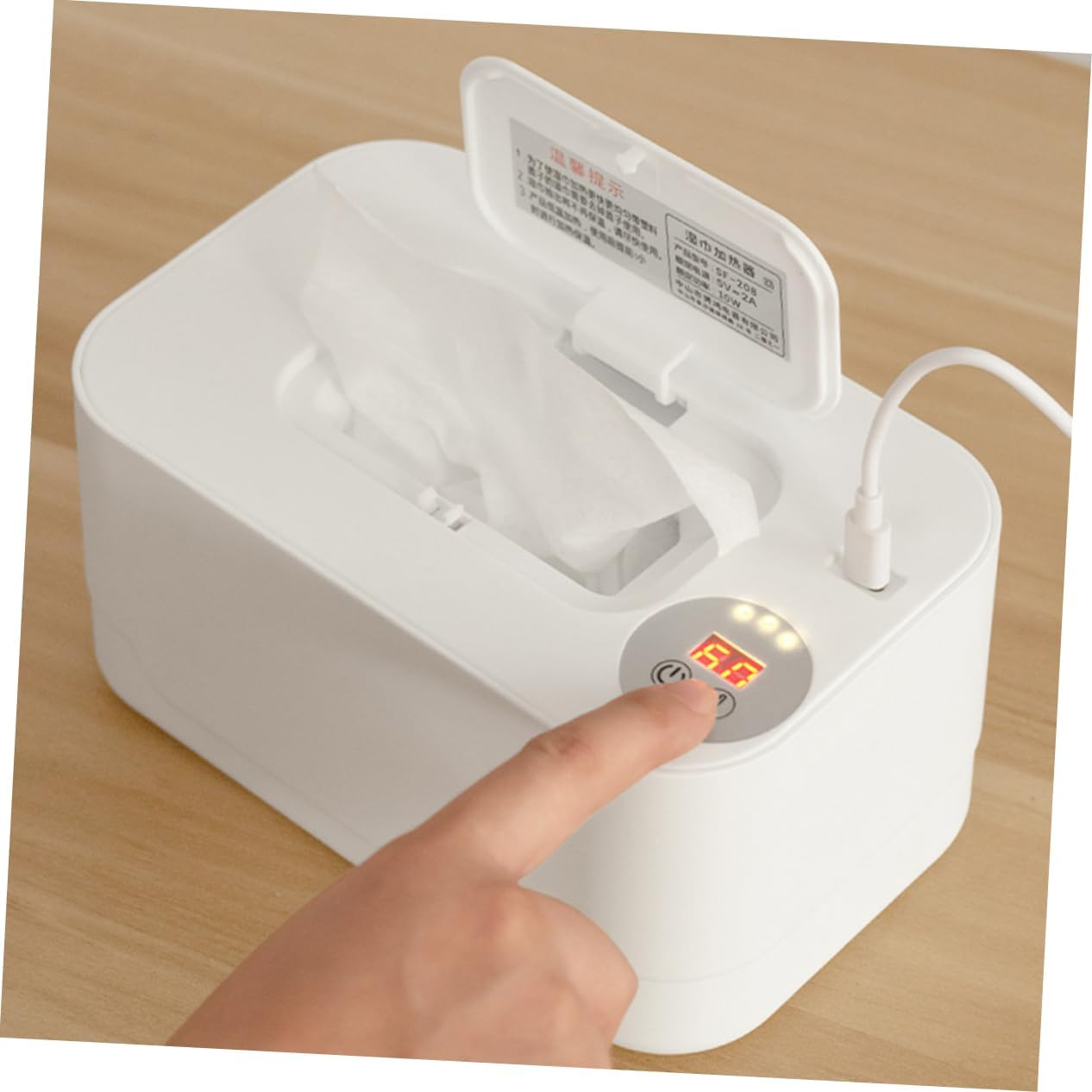 Yardenfun Wipe Warmer Dispenser Portable Reusable Wipes Container Warmer for Bathroom Travel Large Capacity