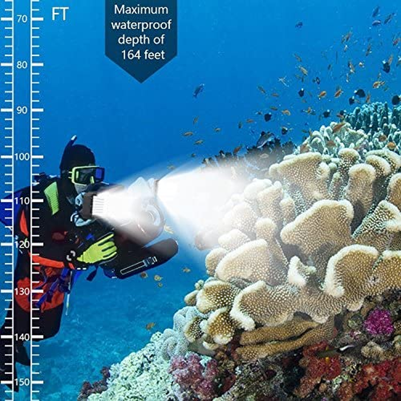 Suptig Underwater Lights Dive Light 84 LED High Power Dimmable Waterproof LED Video Light Waterproof 164Ft(50M) for Gopro Canon Nikon Pentax Panasonic Sony Samsung SLR Cameras Black image number 4