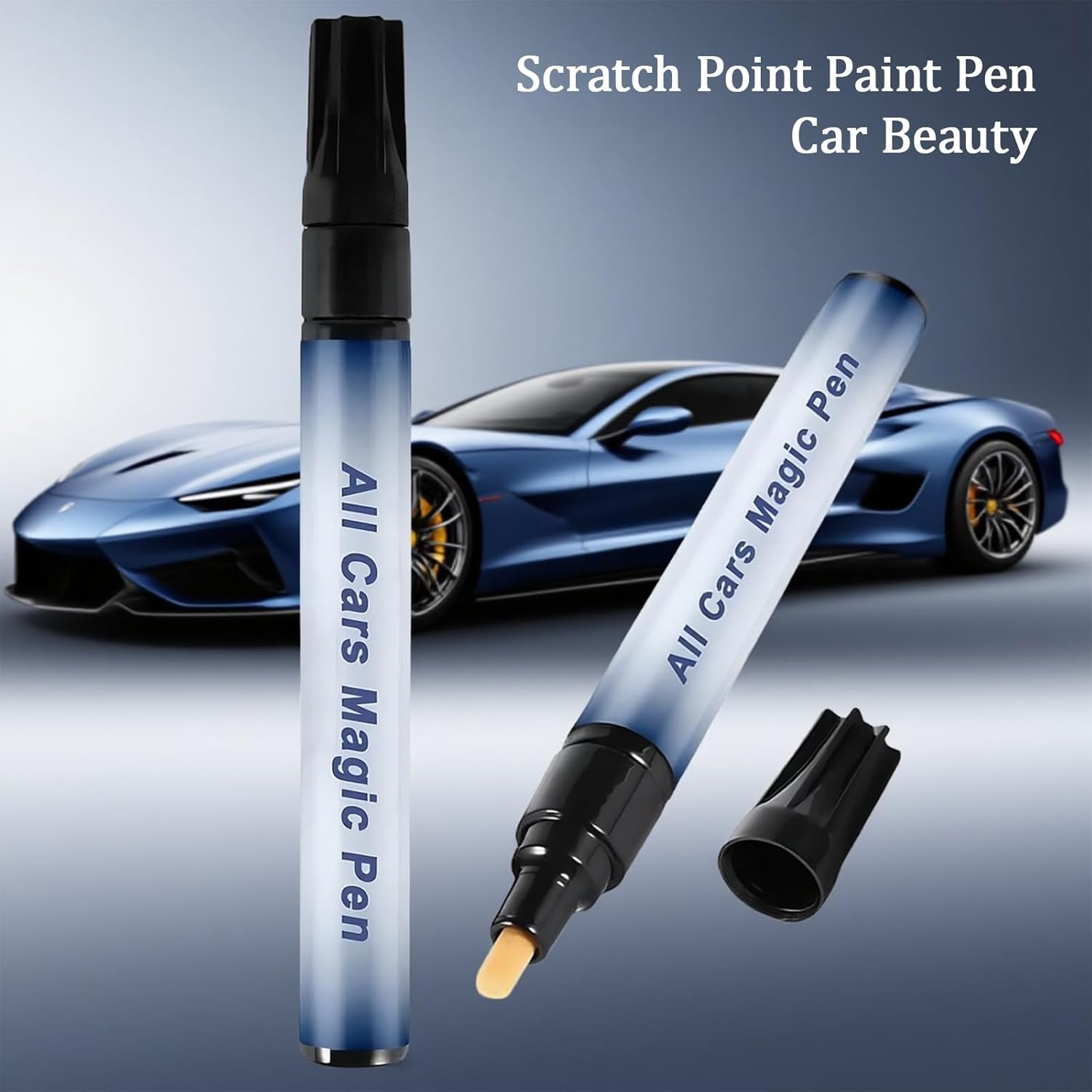 2 Pcs Professional Car Scratch Remover Pen, Easy to Use Touch up Paint Pen for Quick Fix, All Cars Magic Pen for Car Scratch Repair image number 1