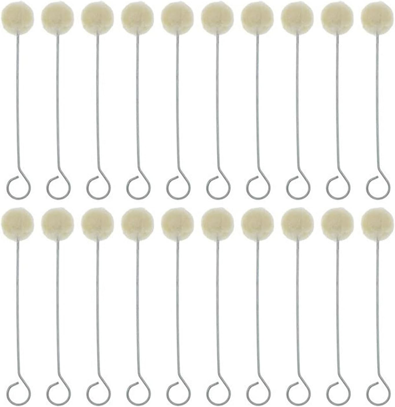 100Pcs Wool Daubers Ball Brush Leather Dye Dauber Dyeing Applicator with Metal Handle for DIY Crafts Projects (100) image number 4