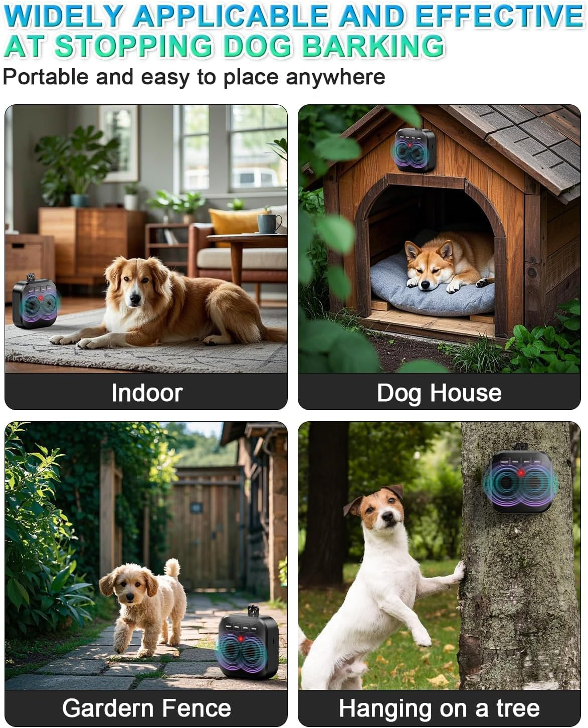 Anti Barking Device for Dogs, Ultrasonic Dog Bark Control with 3 Adjustable Modes, Rechargeable anti Bark Box, Dog Barking Ultrasonic Safe&Effective Indoor/Outdoor (Anti Barking Device) image number 5