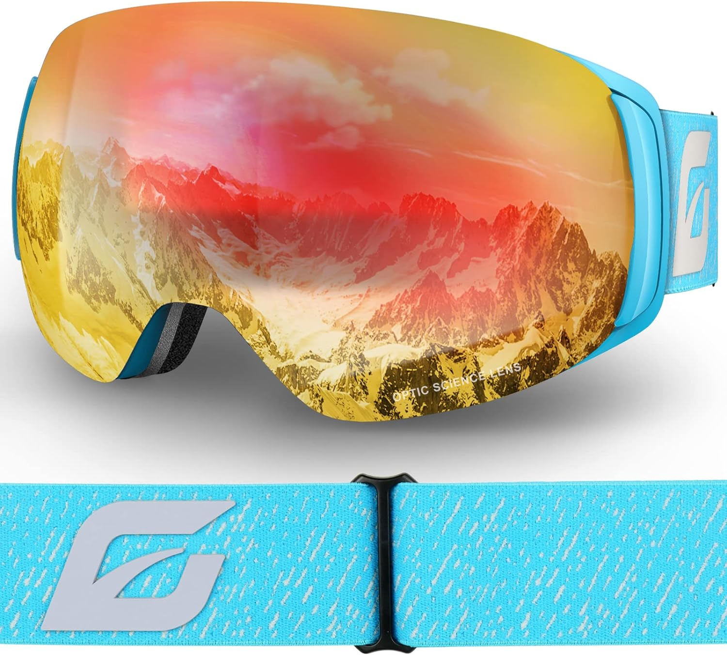 Emsina A1 Ski Goggles Men Women. Anti-Fog/Scratch 100% Uv400-Magnetic Lens-Snowboard Snow Goggles Men Women Adult & Junior