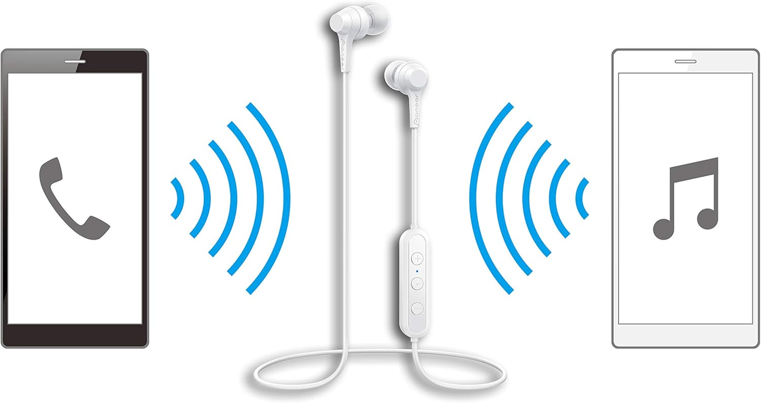 Pioneer SEC4BTW In-Ear Buds Wireless Headphone, White image number 5