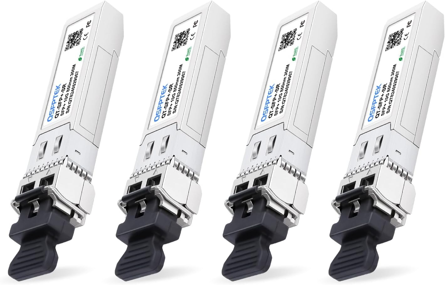 QSFPTEK 4 Packs 10GBASE-SR SFP+ Module, 10G Multimode SFP 850Nm LC Transceiver with 300M DDM, Compatible with Cisco SFP-10G-SR, Ubiquiti Uf-Mm-10G,Fortinet, Mikrotik image number 4
