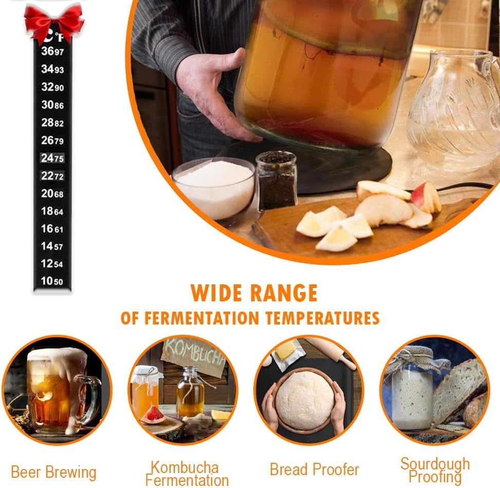 Brewing Heat Pad Fermentation Heating Mat with Smart Controller Temperature Adjustable Auto off Timer Sourdough Starter Warmer image number 4