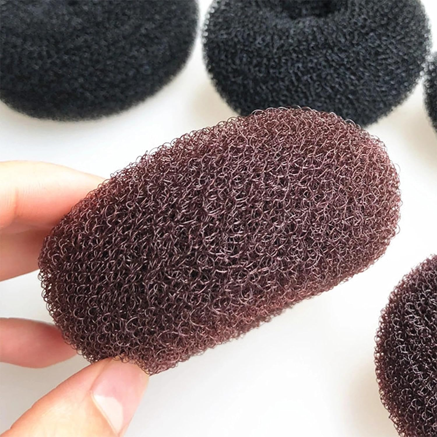 2 X Volume Hair Clips Hair Pad Tool Brown Volume Hair Bump up Clip Hair Accessory