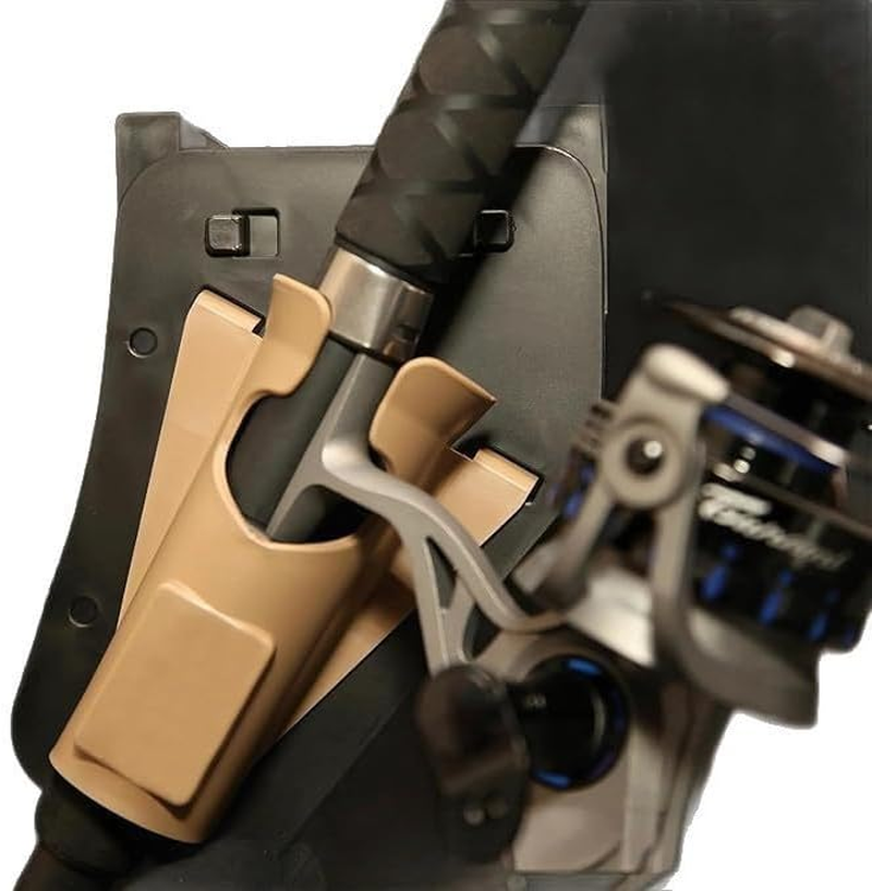 Slide-In Fishing Rod Hip Holster, Hands-Free Rod Holder for Fly & Bank Fishing, Quick Draw Waist Belt Inserte Pole Gear, Durable Adjustable Portable Fish Pole Holster with Stash Pocket (Black) - Black image number 6