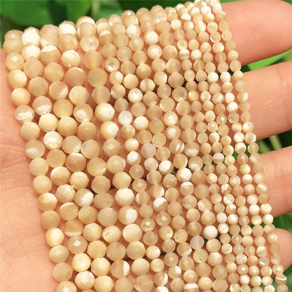 Natural Stone Beads Faceted Small Waist Loose Beads for Jewelry Making DIY Bracelet Accessories image number 2