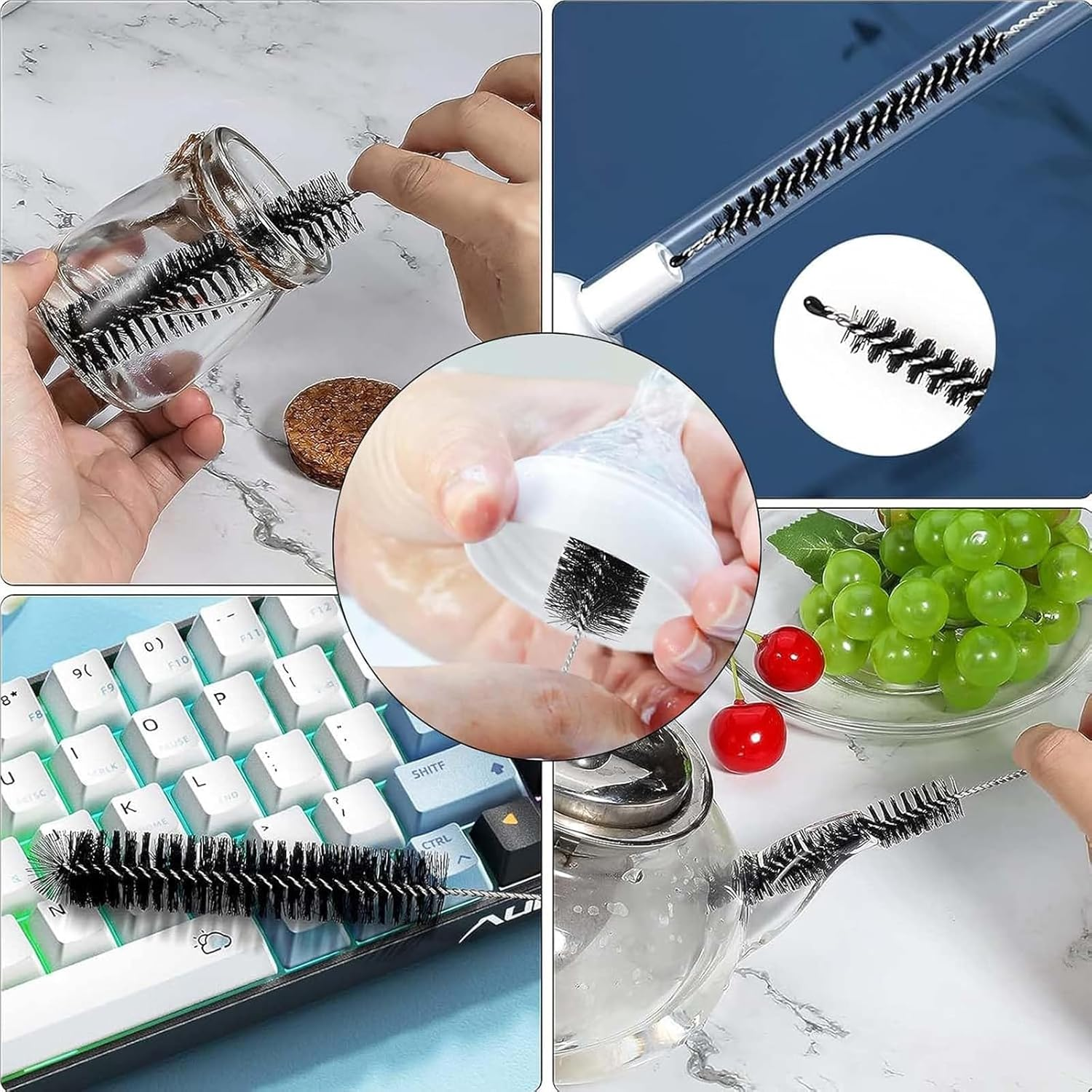 Cleaning Small Pipe 13Pcs Cleaner Brush Small Brush for Straws, Bottles, Pipes, Tubes, and Drains image number 3