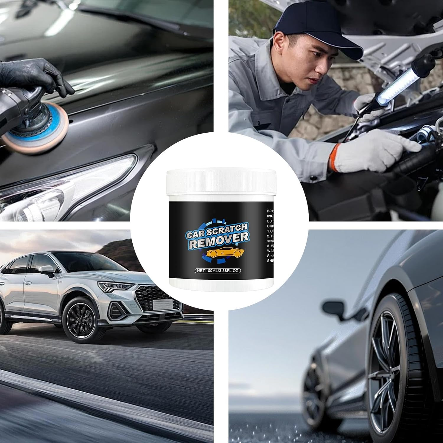 Scratch Remover for Vehicles | Auto Paint Polish Repair Cream - 100Ml Car Scratch Removal, Scratch Repair for Car, Scratch Repair Paste Buffing Compound for Car Paint Restorer image number 6