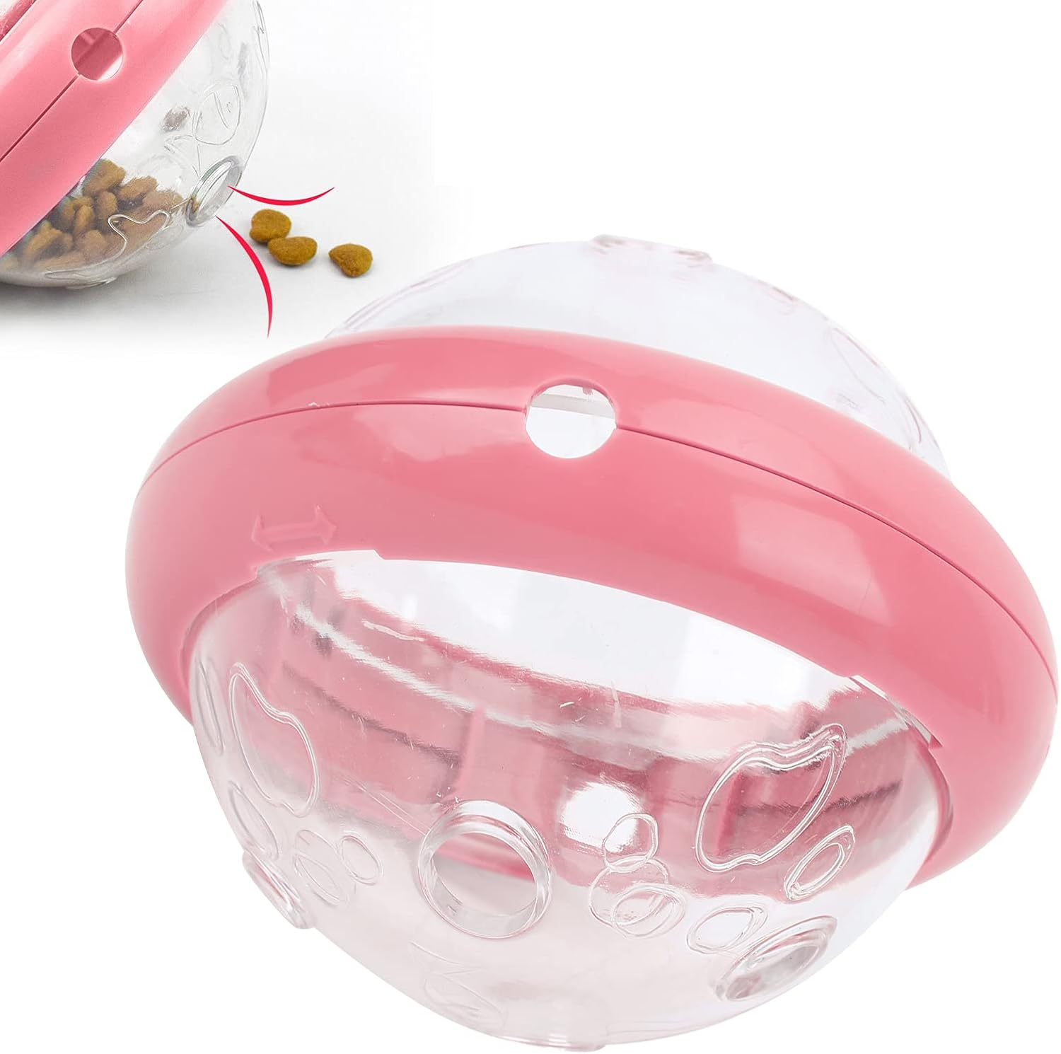 Dog Feeder Toy, Durable Flying Saucer Shaped Design Slow Eating Interactive Feeding Puzzle Toys, Pet Food Dispensing Puzzle Toy Feeding Dispenser for Dogs Cats (Ufo-Literary Gray)