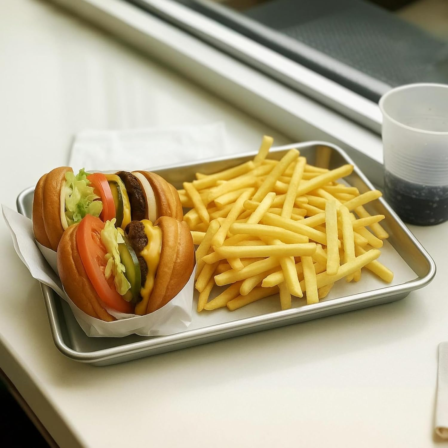 Shakico Stainless Steel Baking Tray - 3 Pack Oven Baking Tray, Non Stick & Non Toxic Baking Sheet for Cooking, Roasting, Heavy Duty Bakeware Sets, 22.8/31.5/40.6 Cm image number 6