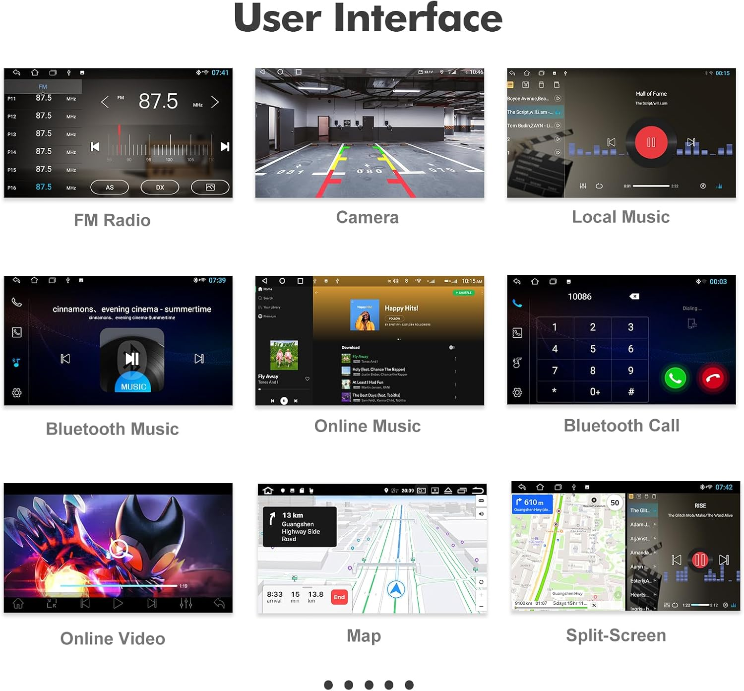 Android 10 Double Din Car Stereo for Mazda 3 2004-2009 with 9 Inch Touchscreen Radio Built-In Wireless Carplay/Android Auto/Gps/Bluetooth/Fm/Aux-In/Steering Wheel Control Backup Camera 2+32G image number 2