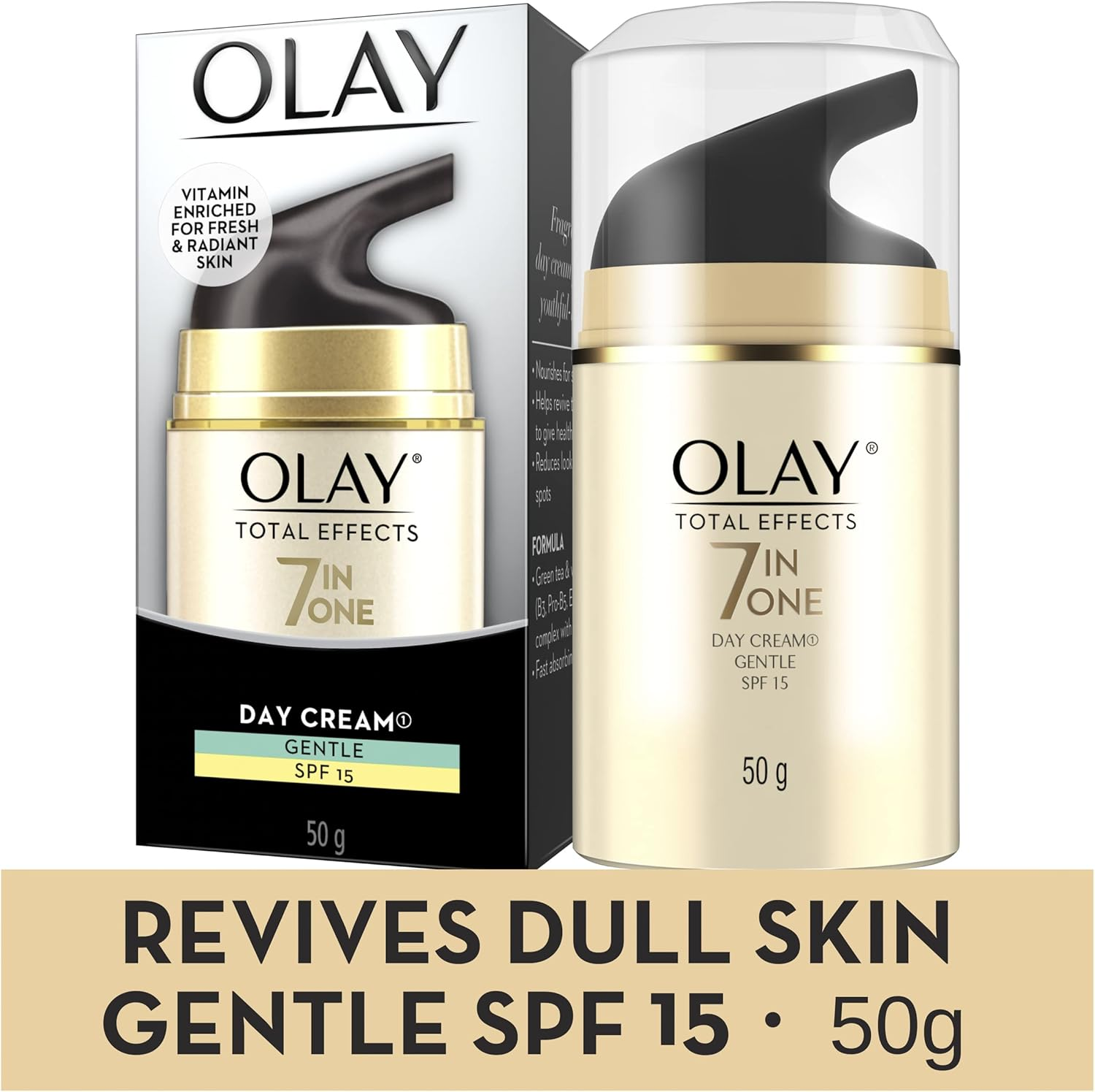 Olay Total Effects Face Cream Moisturiser Gentle SPF 15, 50G image number 2