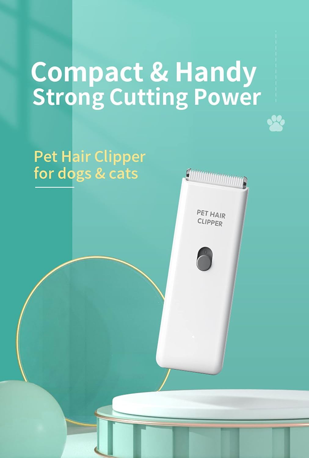Dog Cat Home Hair Waterproof Clipper Portable Electric USB Rechargeable Pet Grooming Tools Low Noise Shaver Cordless Trimmer for Small and Large Pets image number 5