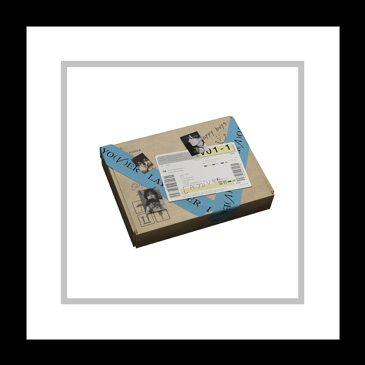 BTS V Layover 1St Solo Album Out Box+Contents+Photobook+Lyric Book+Photocard+Etc+Tracking Sealed Bangtan (Standard Random)