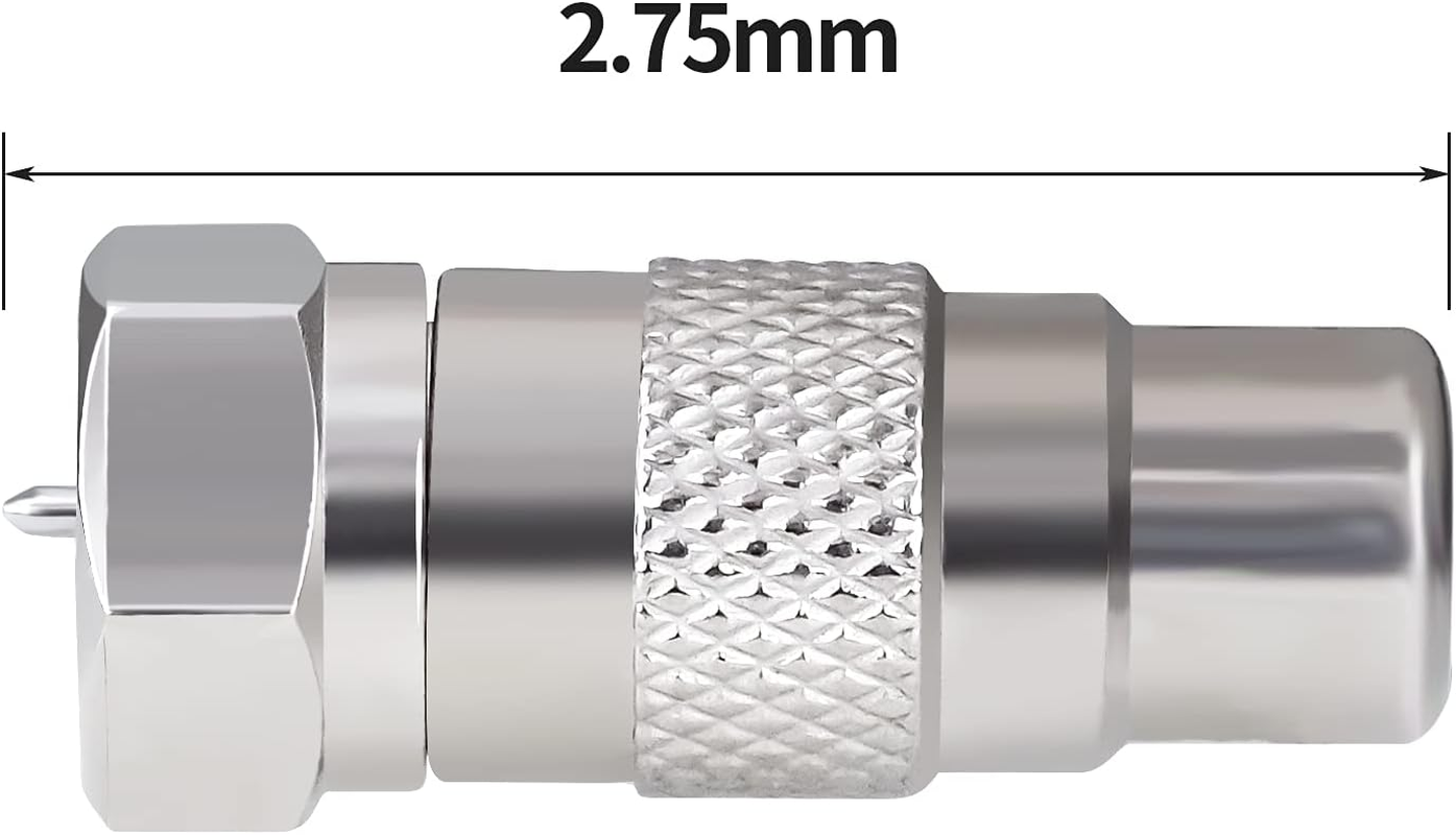 Goupchn Atari 2600 TV Adapter F Type Male to RCA Female RF Coax Coaxial Connector Converter 2PCS for Atari 2600/7800, Sega, Commodore Game System image number 2