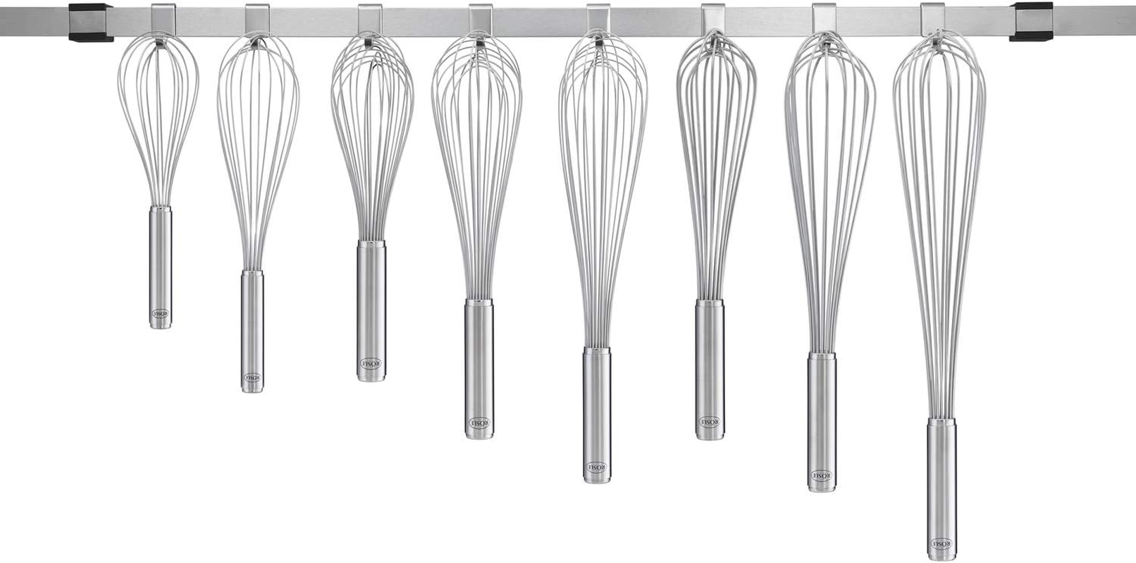 R&Ouml;SLE Classic Whisk High Quality Mixer with Sturdy round Handle Catering 18/10 Stainless Steel Dishwasher Safe Length 30 Cm Silver