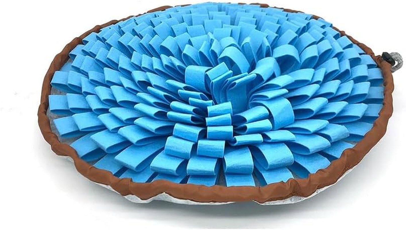 Dog Snuffle Mat Slow Feeder Bowl &ndash; Grassland Design for Boredom Relief, Encourages Natural Foraging, Treat Puzzle Toy for Indoor & Outdoor Use (Blue) image number 6