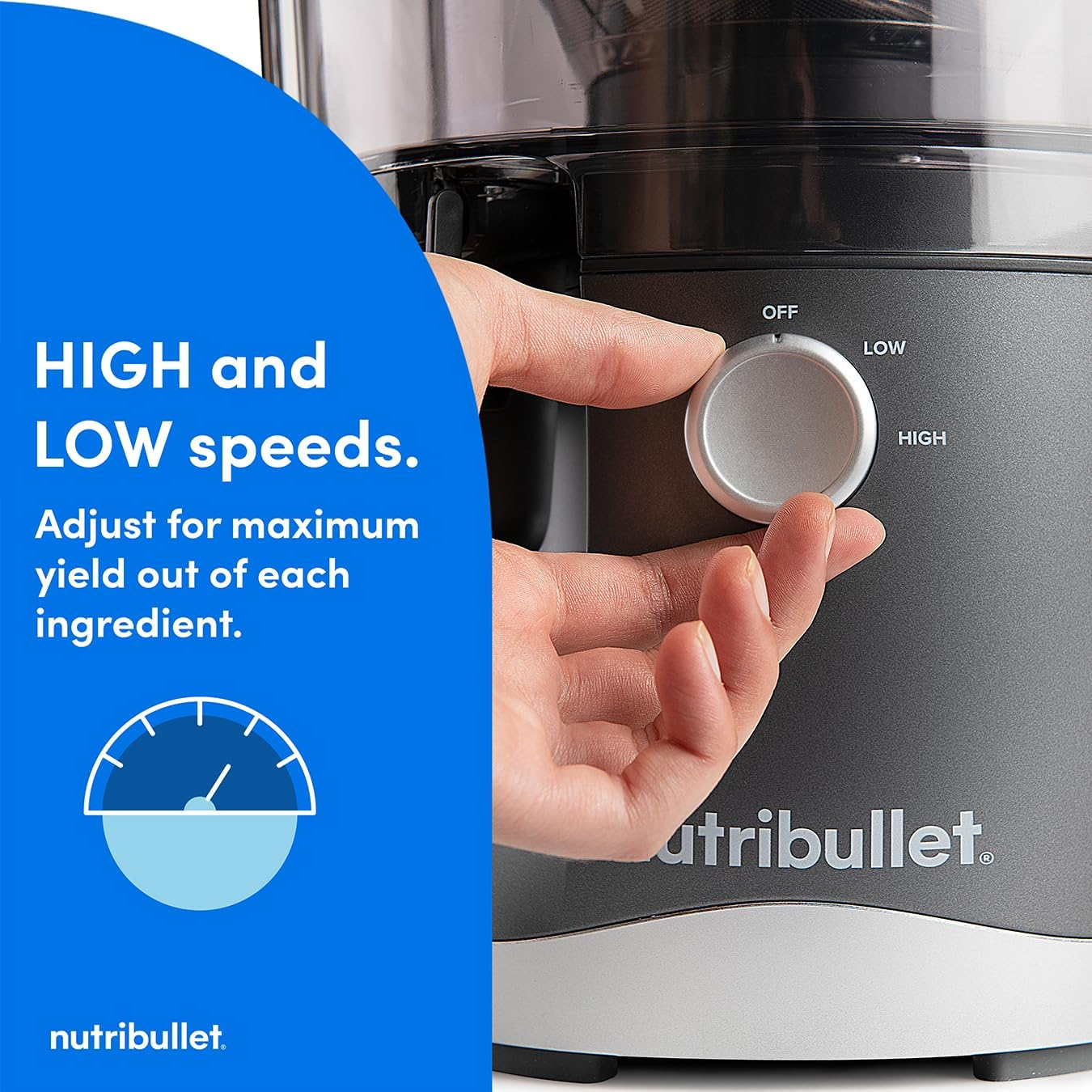 Nutribullet 800W Centrifugal Juicer - 8 Piece Set - 1.5L Pulp Basin & 800Ml Juicer Pitcher - Two Speeds, Wide 3" Chute, No-Drip Spout & Dishwasher Safe - Juice Tough Fruits and Vegetables with Ease image number 1