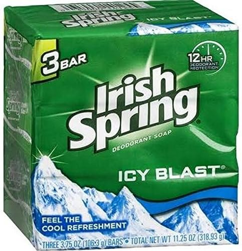 Irish Spring Deodorant Bar Soap, Icy Blast, 3. 2220Ml Bars, 3 Ea (Pack of 2) image number 4