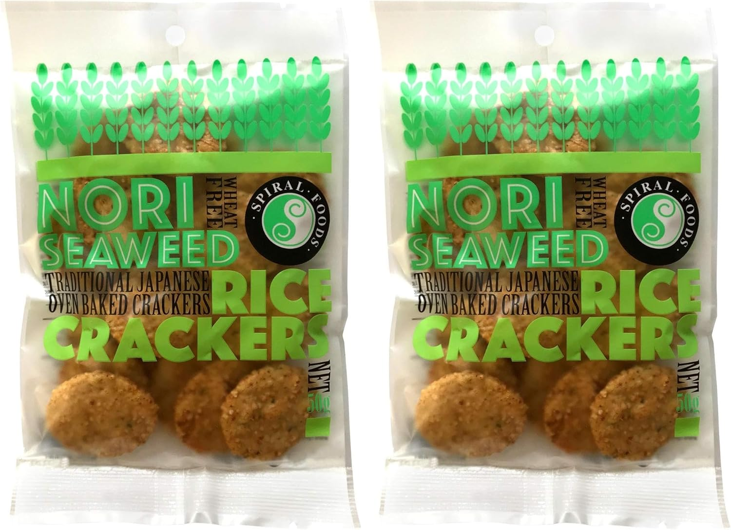 Spiral Foods Nori Seaweed Oven Baked Crunchy Rice Crackers 50G image number 1