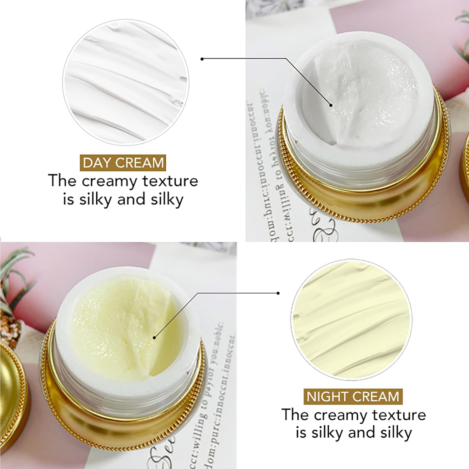 AILKE Anti-Wrinkle & Whitening 5-In-1 Face Care Set, Moisturizing, Hydration, Reduce Fine Lines, Revitalizing Skin with Hyaluronic Acid, Vitamin C,（Gift Set） image number 3