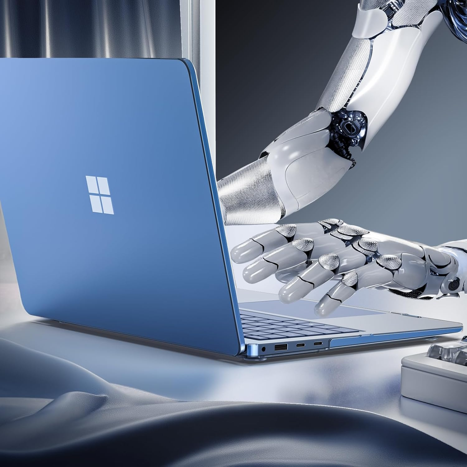 Procase Protective Case for 13.8 Inch Microsoft Surface Laptop 7, Hard Case Shell Cover for 2024 Surface Laptop 7Th Generation Durable and Lightweight Design -Crystal - Black image number 2