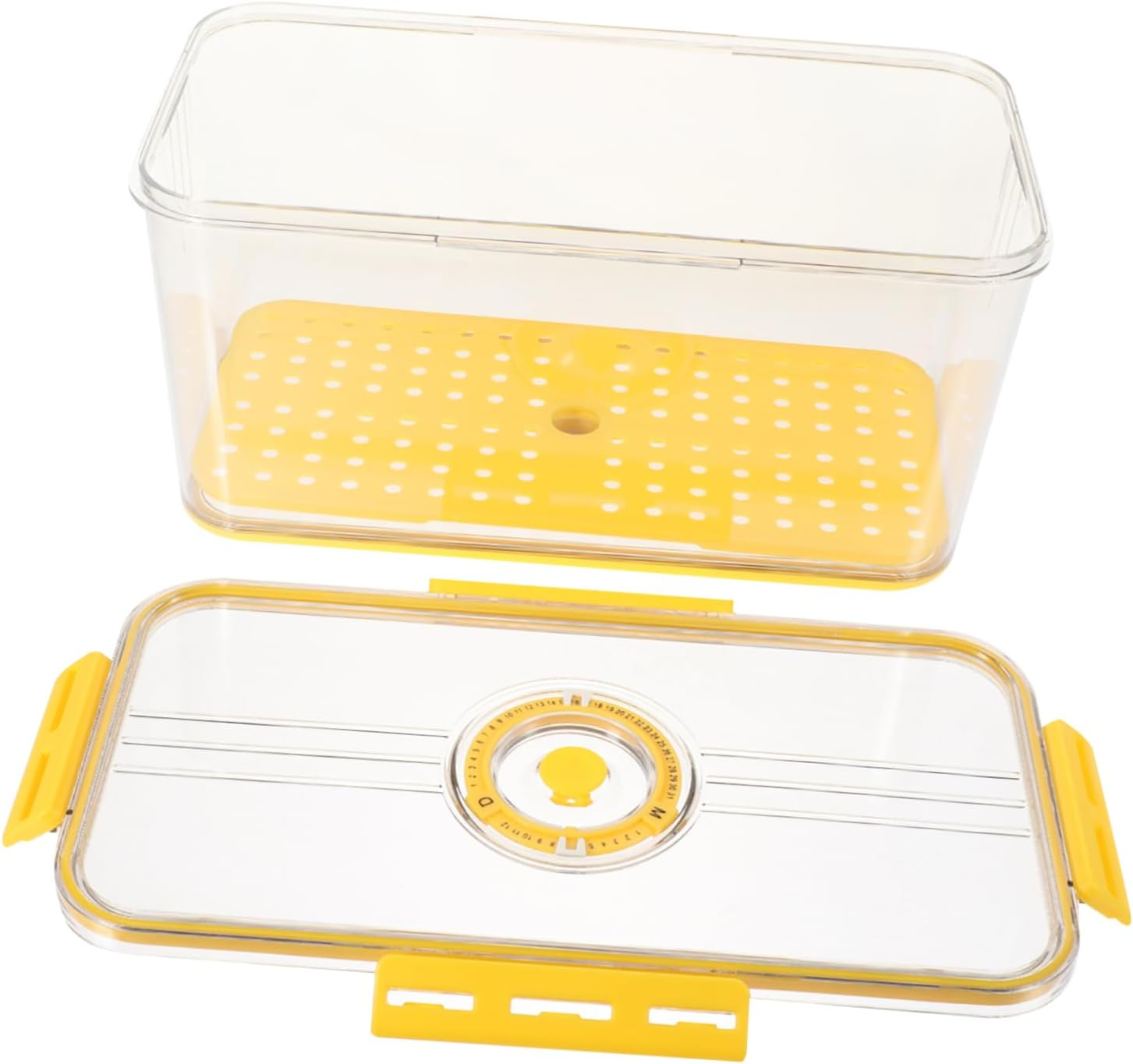 GRADENEVE Bread Box with Timing Lid and Airtight Seal Reusable Toast Storage Container for Fridge and Freezer Keeping Bread Fresh Easy to Clean Kitchen Food Organizer image number 4