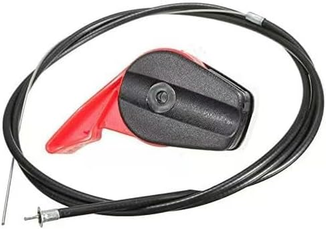 Lawn Mower Throttle Control Lever Handle Switches with 165CM Cable, Mechanical Switch, Hinge Lever, Manual, Red image number 1