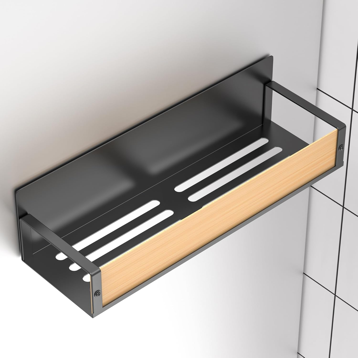 AVITONG Magnetic Bamboo Spice Rack for Refrigerator Side, 4 Pack Strong Magnet Organizer Shelf for Kitchen Storage, No Hooks, Space Saver - Bamboo image number 3