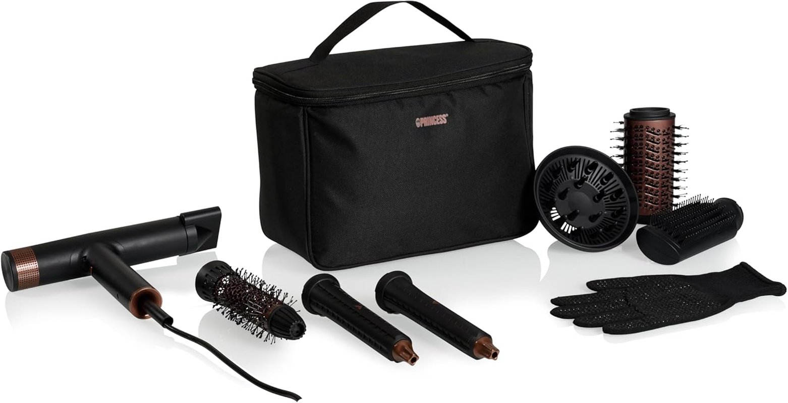 Princess Airstyler Pro, 7-In-1, 3 Heat Levels and Speed, Ion Function, Air Shooting Technology, 1.8 M Cable, Travel Case, 7 Accessories, Thermal Gloves, 2000 W, 01.529205.01.001 image number 4