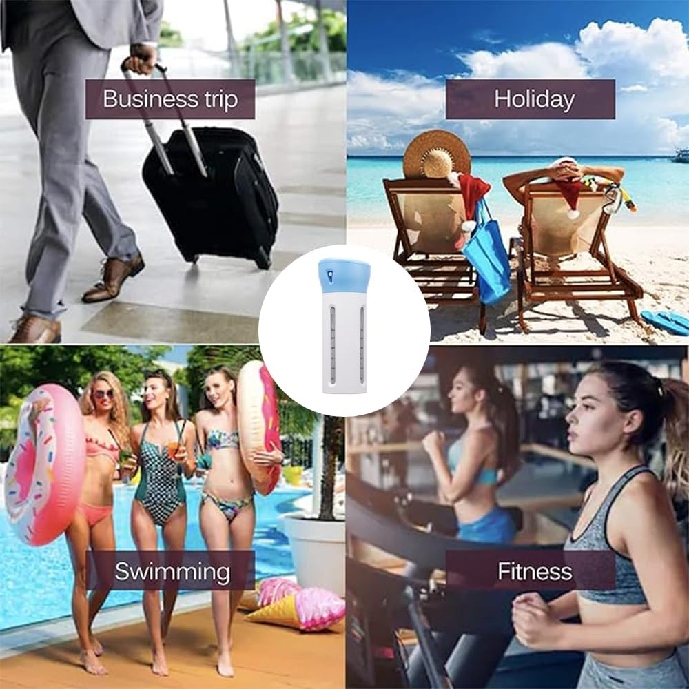 4 in 1 Travel Dispenser Bottle - Leak-Proof Travel Containers Bottles Toiletries Shampoo Lotion Gel Set, Refillable Travel Bottles for Air Travel Hiking Road Trip Toiletries image number 5