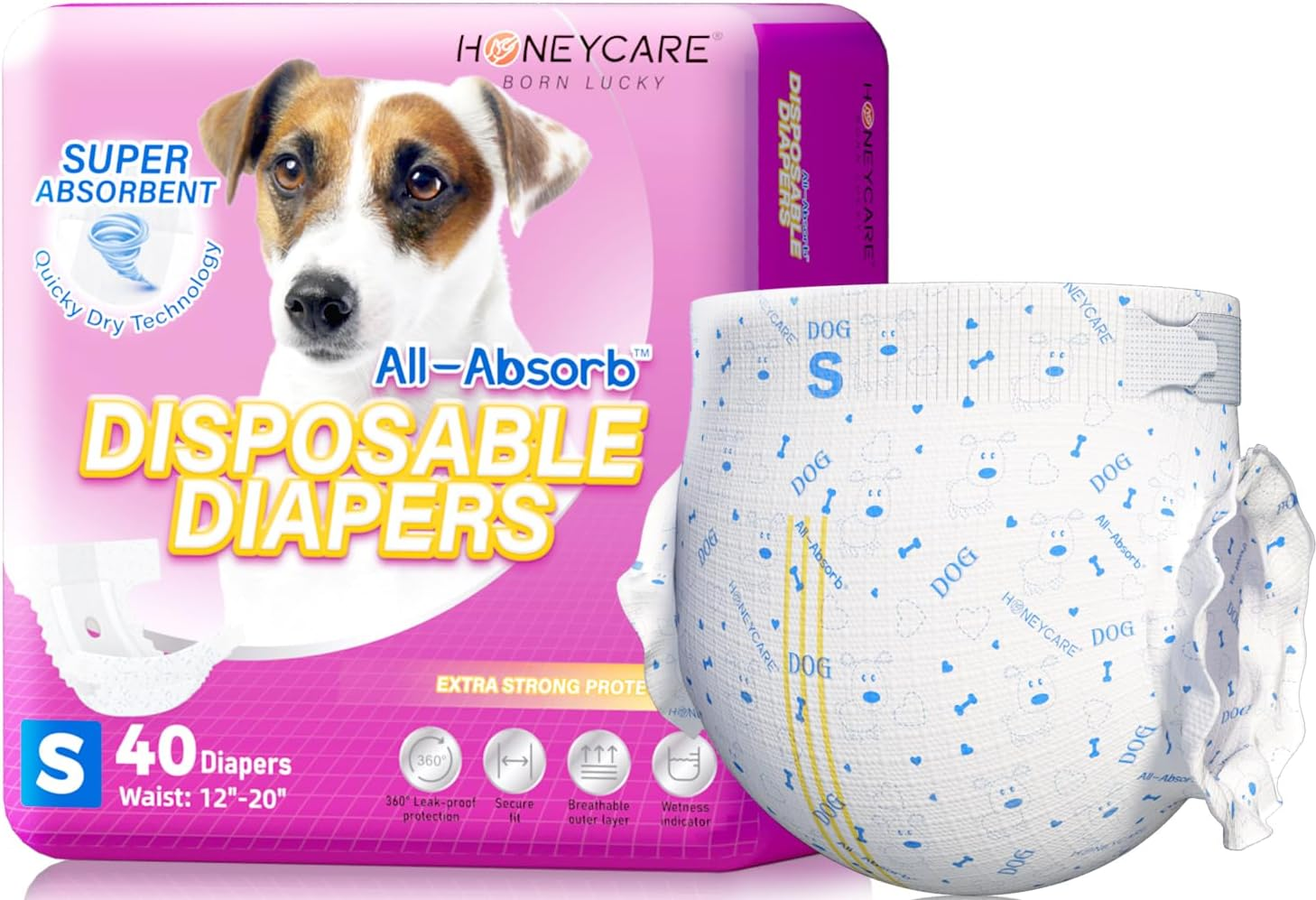 All-Absorb Disposable Female Dog Diapers, Small image number 1