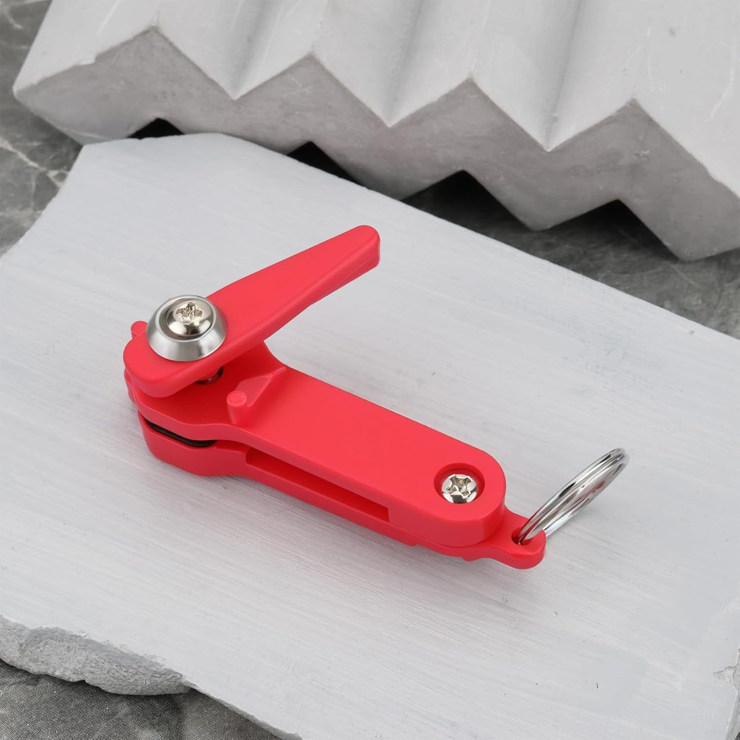 Be in Your Mind 2PCS Tension Snap Release Clip 67.1X18.2Mm with Rings Fishing Release Clip for Downrigger Boat Kite and Planer Boards Fishing Red image number 3