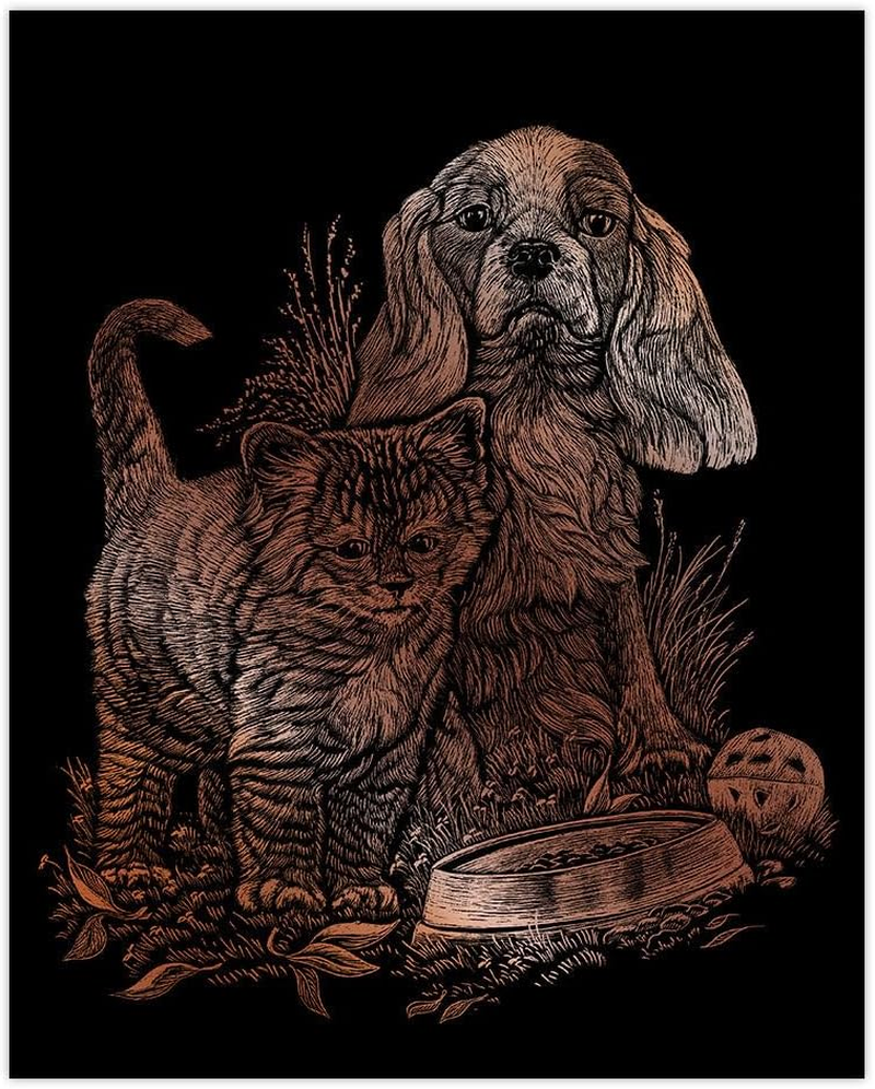 Royal & Langnickel Royal and Langnickel Copper Engraving Art, Kitten and Puppy image number 3