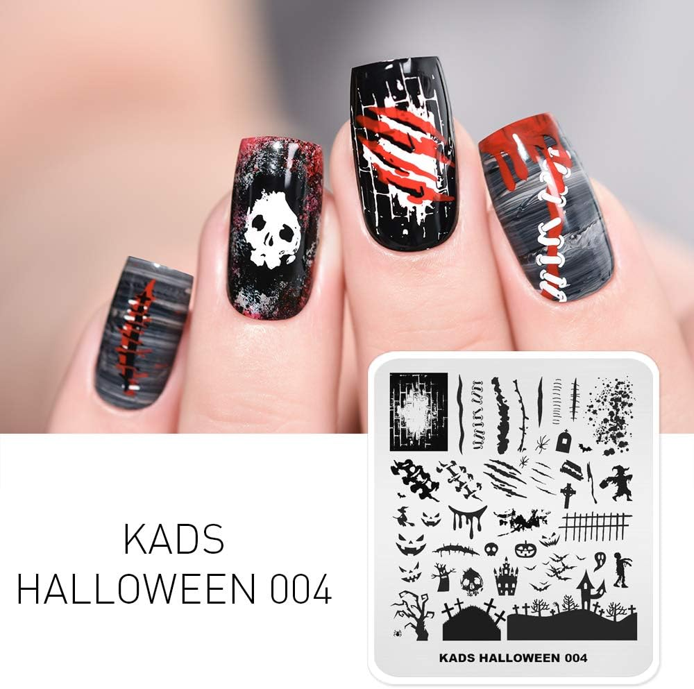 Alexnailart Professional Nail Stamping Plates Halloween Pattern Templates Manicure Stencils Nail Art Printing Tools image number 6