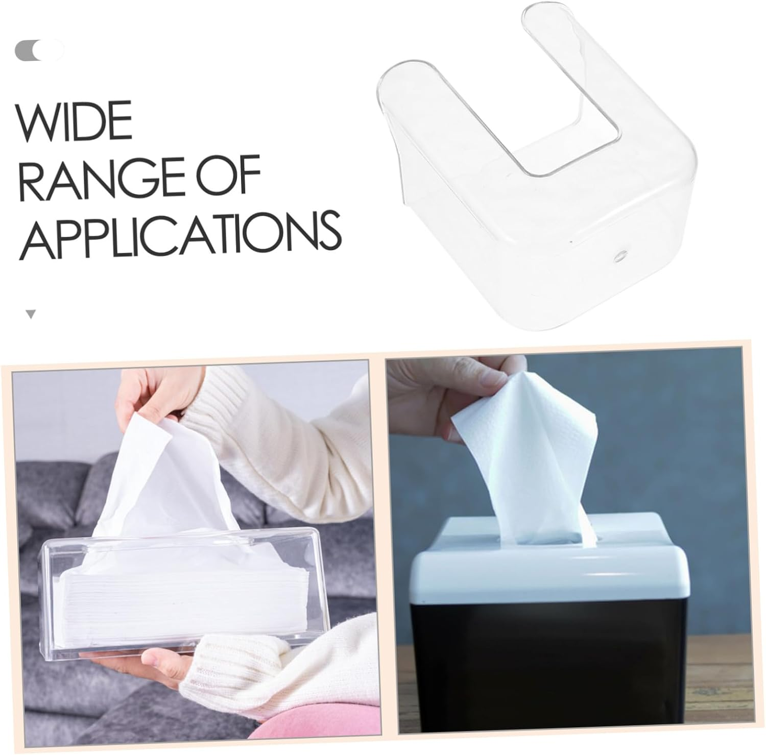 PLAFOPE Minimalist Design Tissue Box Wall Toilet Paper Holder Box Spring Rod Material image number 2