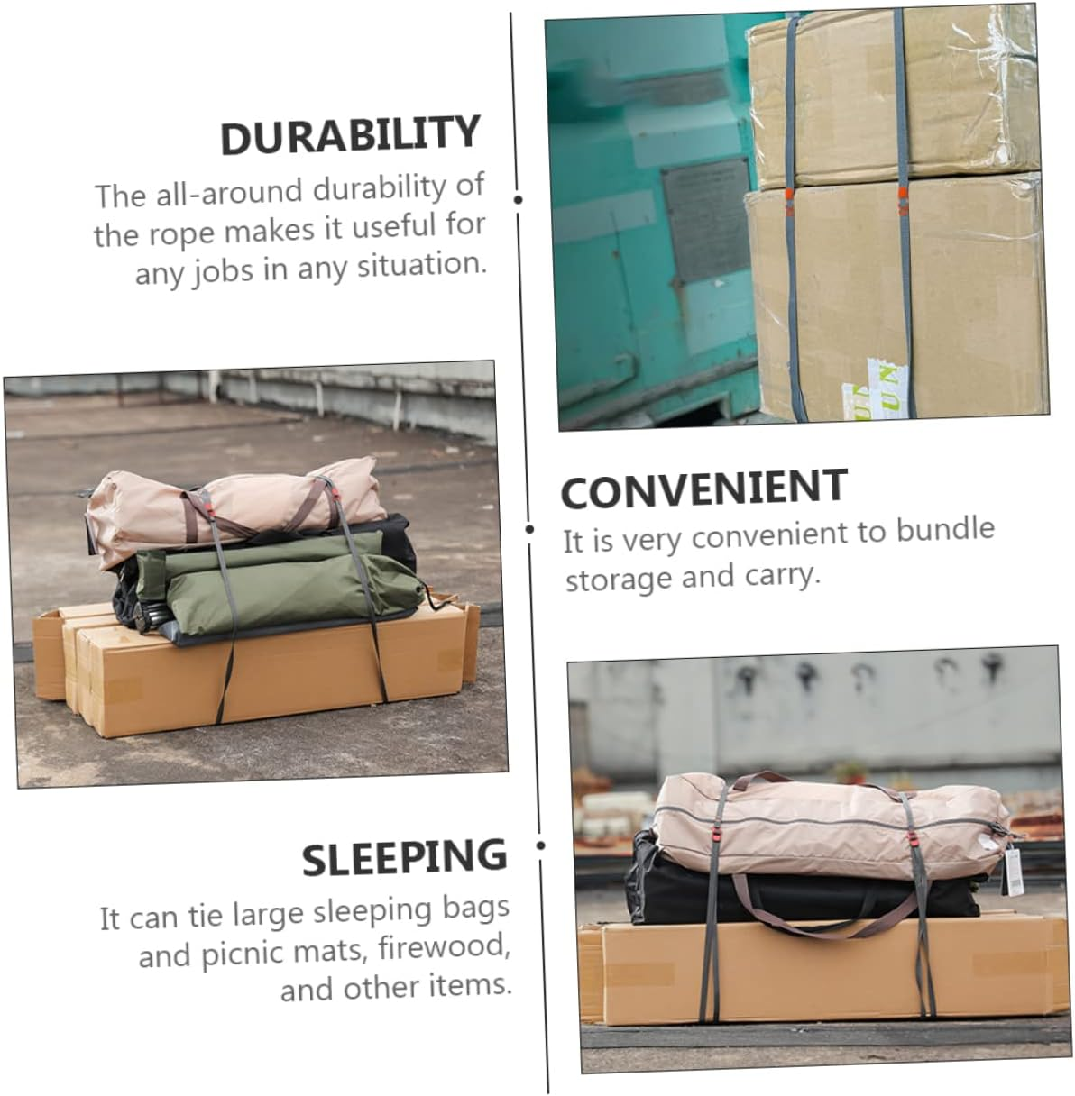 Outanaya 2Pcs Luggage Tie down Straps Straps Camping Hiking Equipment Lashing for Luggage image number 1