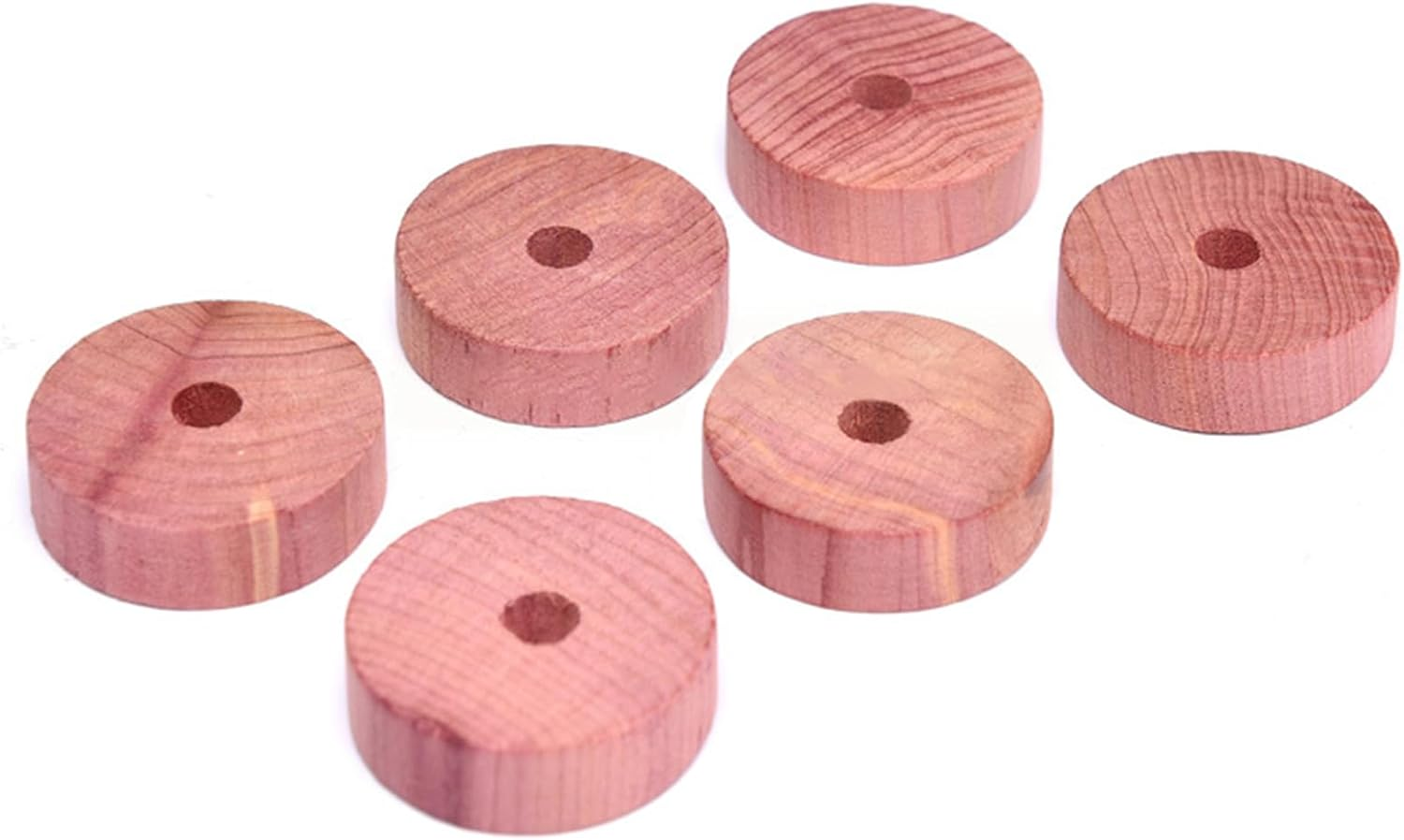 Pack of 30 Moth Repellent Hanging Cedar Wood Blocks for Your Wardrobe Locker 4 * 1Cm image number 1