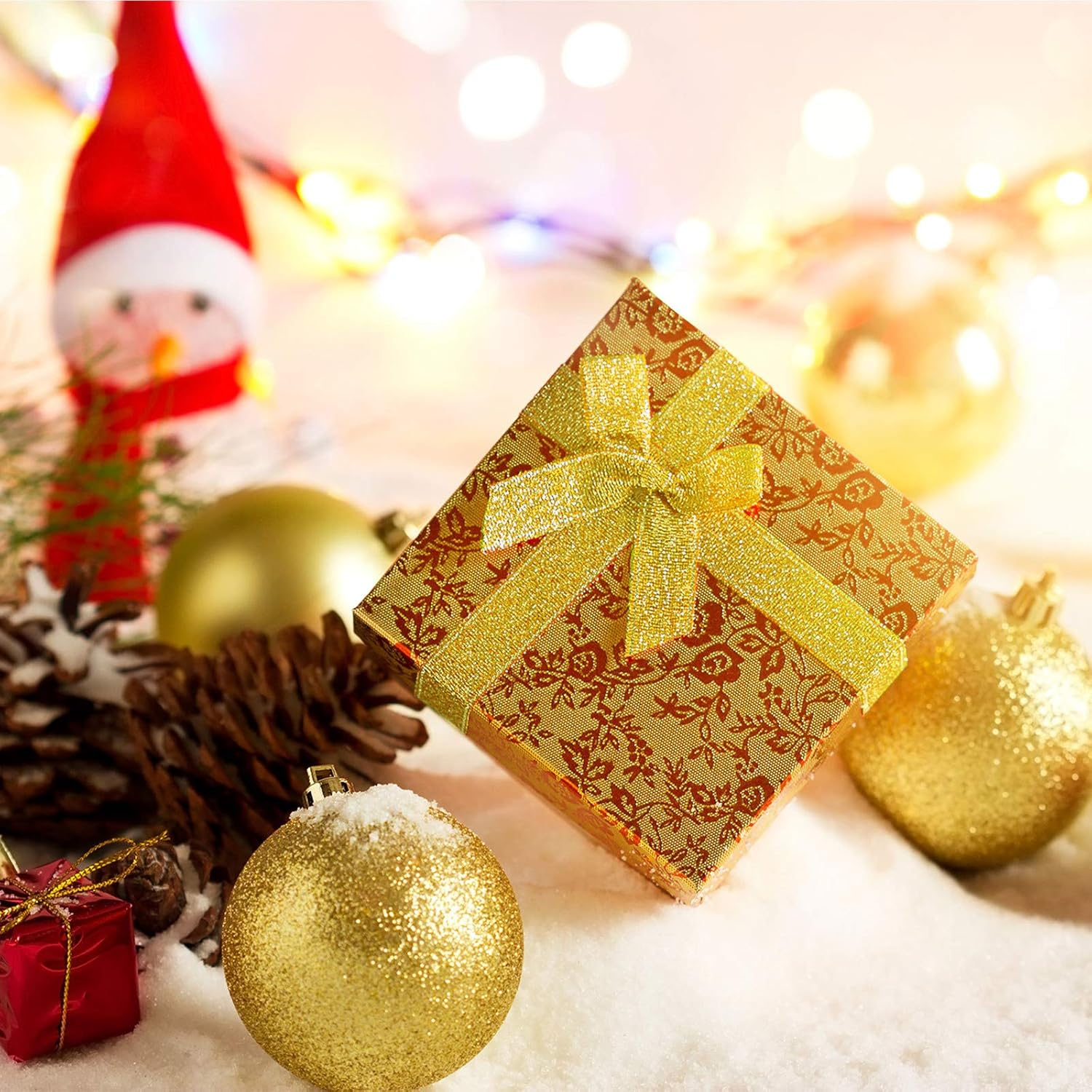 Sumind 48 Pieces Christmas Bow Ribbon Bow for Christmas Tree, Christmas Wreath, Gift Decoration, 4.25 X 3.75 Inch image number 3