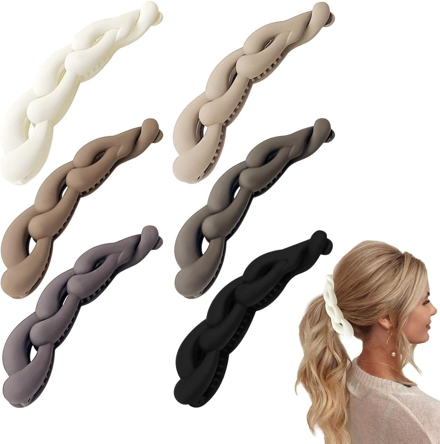 6 Pieces for Hair Pins for Women, Simple and Fashionable Hair Accessories, Hairstyle Design Accessories, Hairstyle Attachment Tools. image number 4